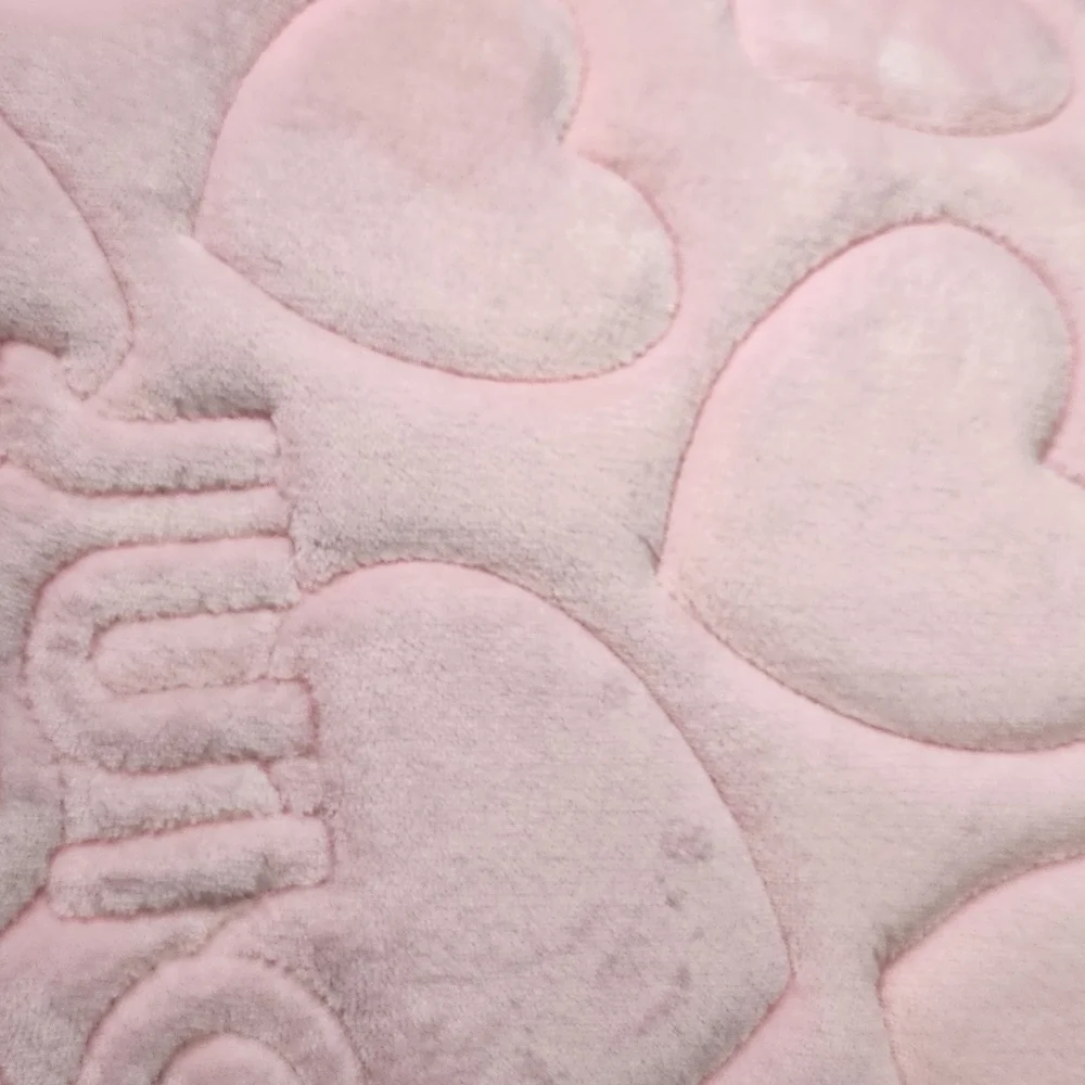 Juicy Couture Pink Heart Memory foam Bath Rug New